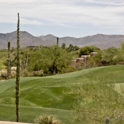 A view of the golf course from across the street.
